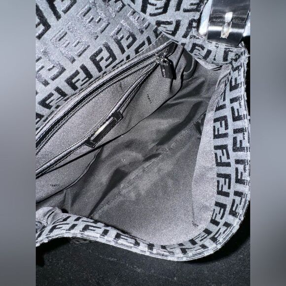 Fendi Vintage Rare Black Zucca-Print Canvas Mama Forever 1980-90 - Picture 11 of 15